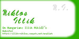 miklos illik business card